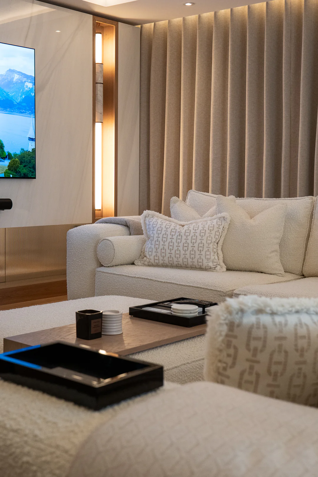Bespoke living room and media joinery