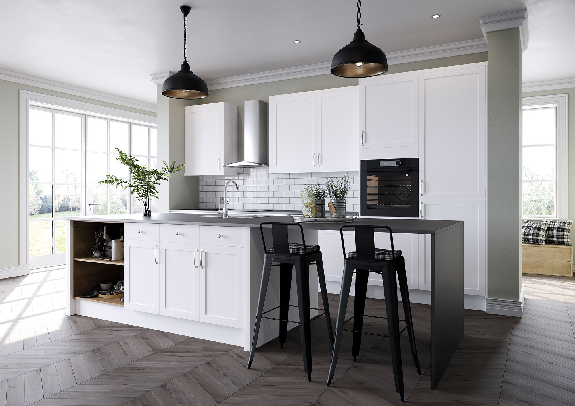 Ascot super white kitchen