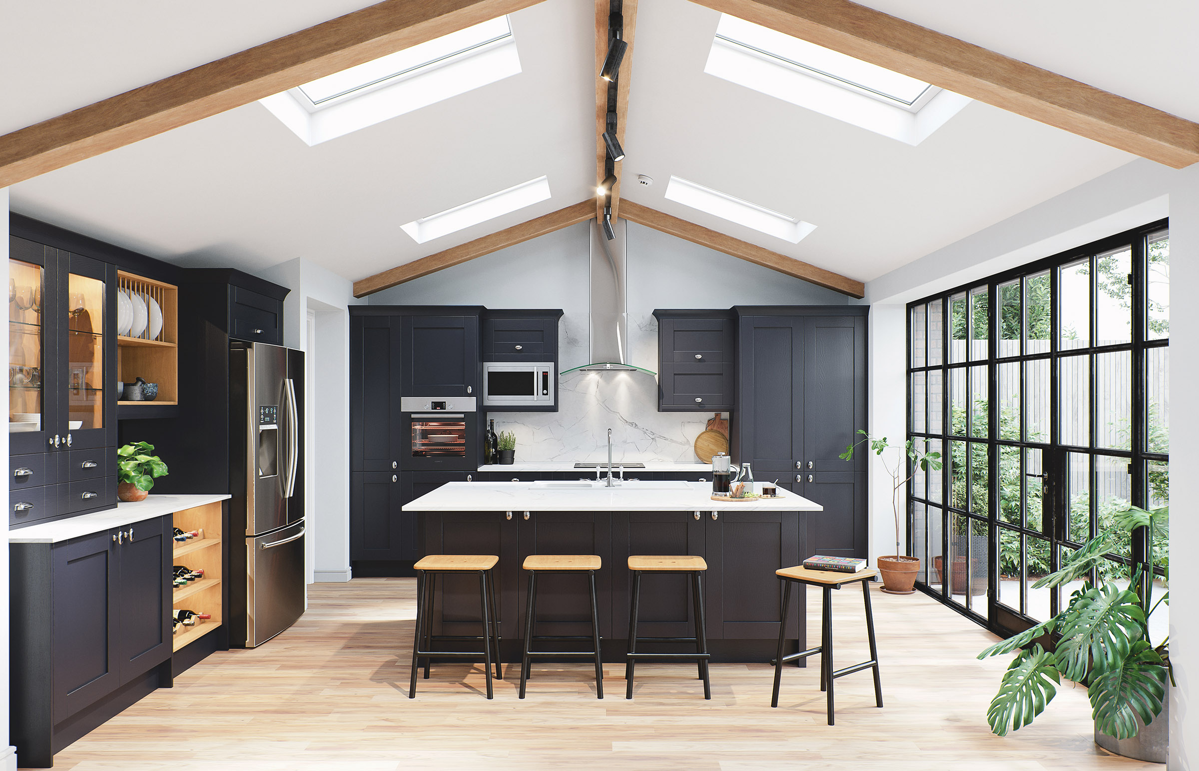 Cambridge indigo kitchen
